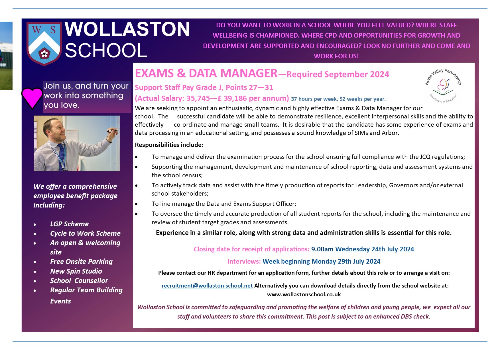 Vacancies - Wollaston School